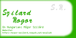 szilard mogor business card