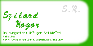 szilard mogor business card